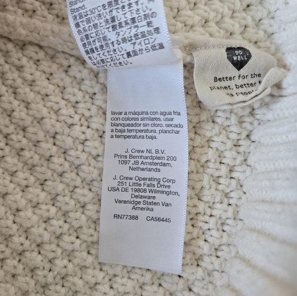 Madewell Cable Knitted Turtleneck Sweater in Antique Cream Color size Medium - Picture 13 of 15